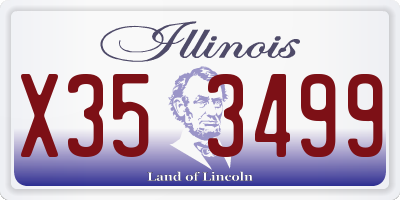 IL license plate X353499