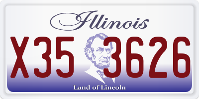 IL license plate X353626