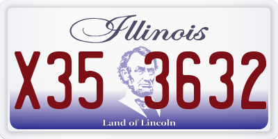 IL license plate X353632