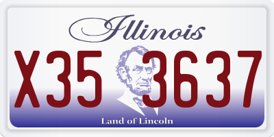 IL license plate X353637