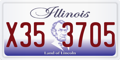 IL license plate X353705