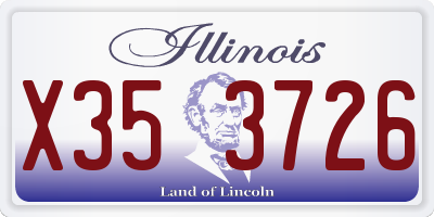 IL license plate X353726