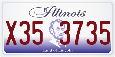 IL license plate X353735