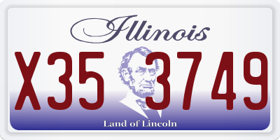 IL license plate X353749