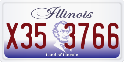 IL license plate X353766