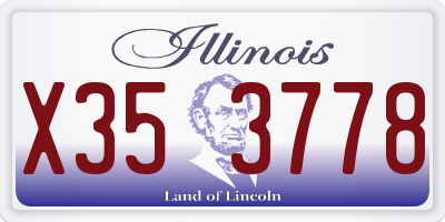 IL license plate X353778