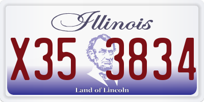 IL license plate X353834