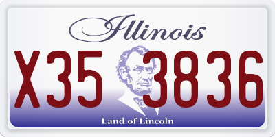 IL license plate X353836