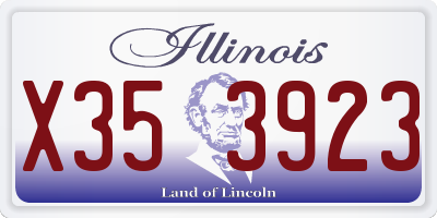 IL license plate X353923