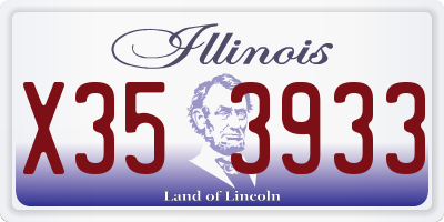 IL license plate X353933