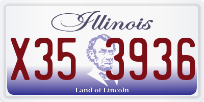 IL license plate X353936