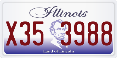 IL license plate X353988