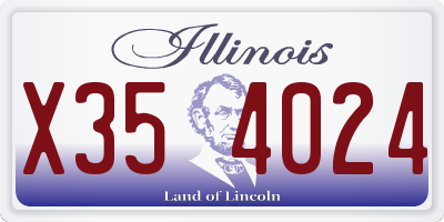 IL license plate X354024