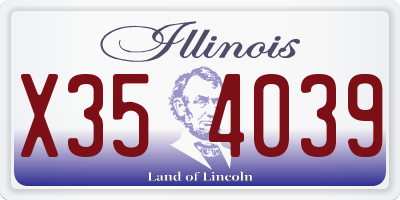IL license plate X354039