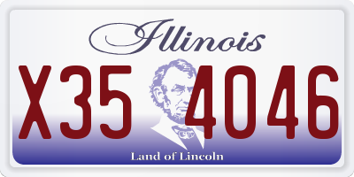 IL license plate X354046