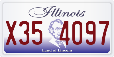 IL license plate X354097