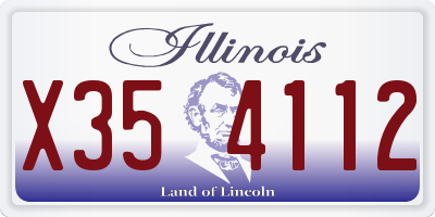 IL license plate X354112