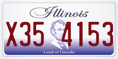 IL license plate X354153