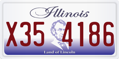 IL license plate X354186