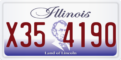 IL license plate X354190
