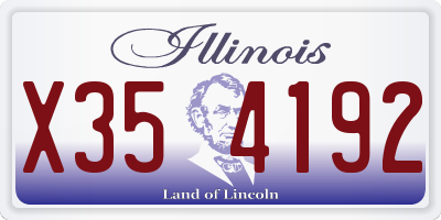 IL license plate X354192