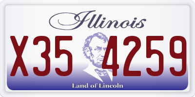 IL license plate X354259