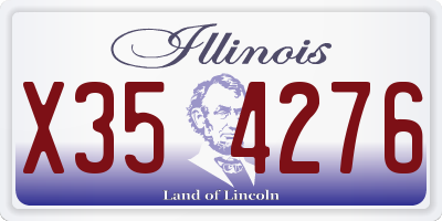 IL license plate X354276