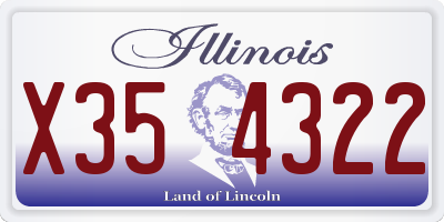 IL license plate X354322
