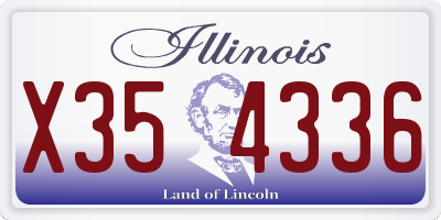 IL license plate X354336