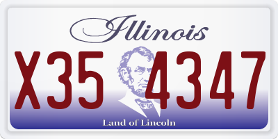 IL license plate X354347