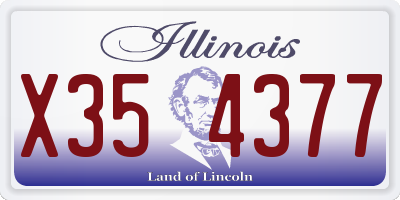 IL license plate X354377