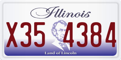 IL license plate X354384