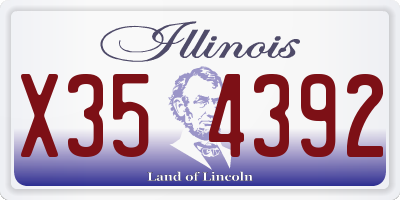 IL license plate X354392
