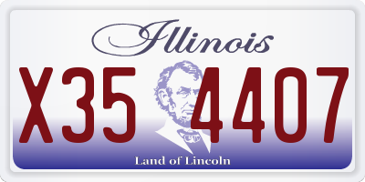 IL license plate X354407