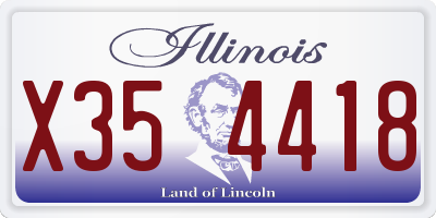 IL license plate X354418