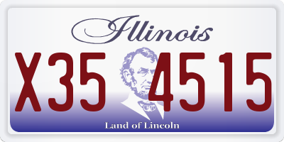 IL license plate X354515