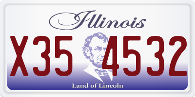 IL license plate X354532