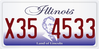 IL license plate X354533