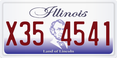 IL license plate X354541