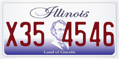 IL license plate X354546