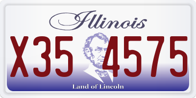 IL license plate X354575