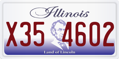 IL license plate X354602