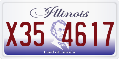 IL license plate X354617