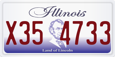IL license plate X354733