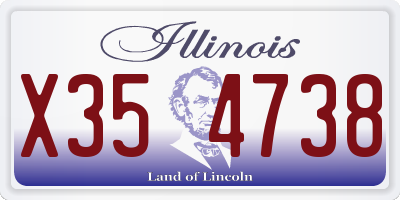 IL license plate X354738