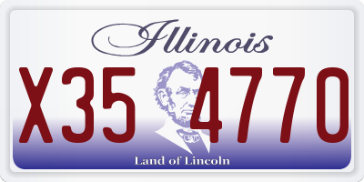 IL license plate X354770