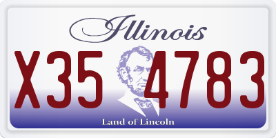 IL license plate X354783