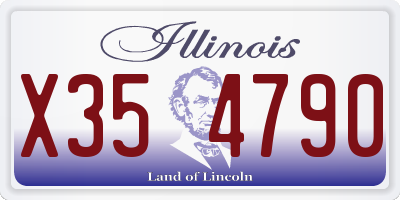 IL license plate X354790