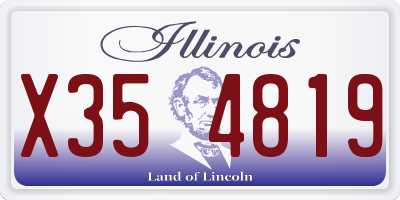IL license plate X354819