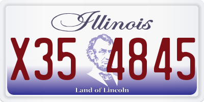 IL license plate X354845